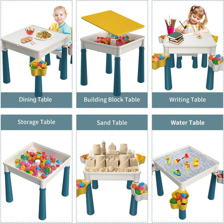 2-in-1 Creative Building Blocks Table (102 Pcs)