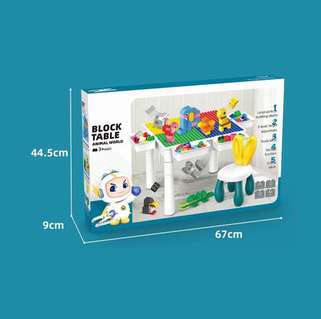 2-in-1 Creative Building Blocks Table (102 Pcs)