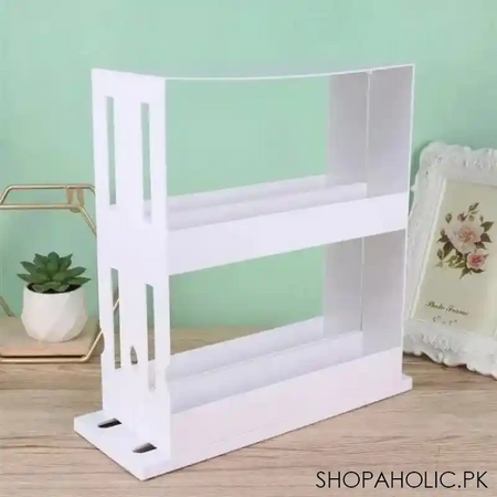 2 tier dual rotating spice storage rack image3
