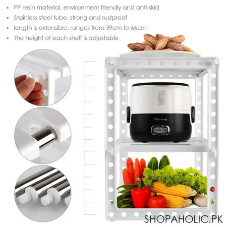 2 tier expandable under sink storage cabinet rack image5