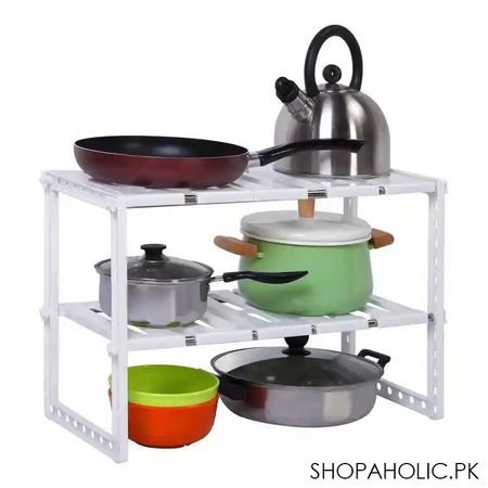 2 tier expandable under sink storage cabinet rack image6