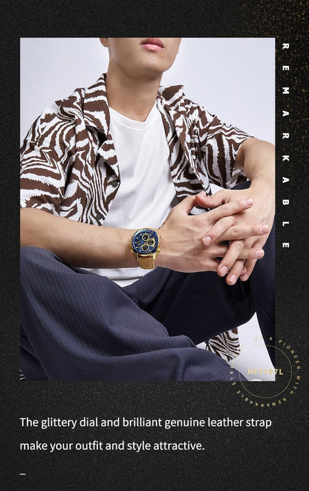 Overfly 9197 Naviforce Analog-Digital Dual Time Chronograph Watch image 3