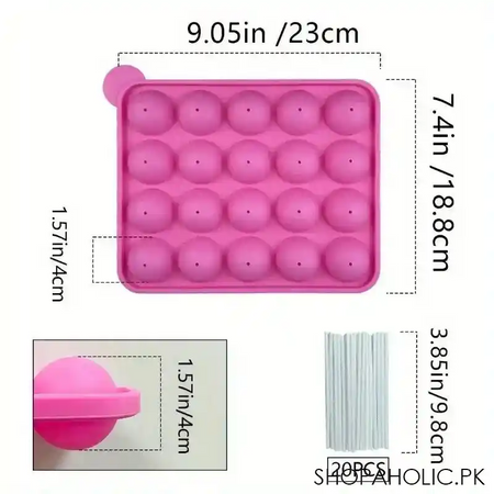 20 grid sillicone lollipop ice mold tray image4