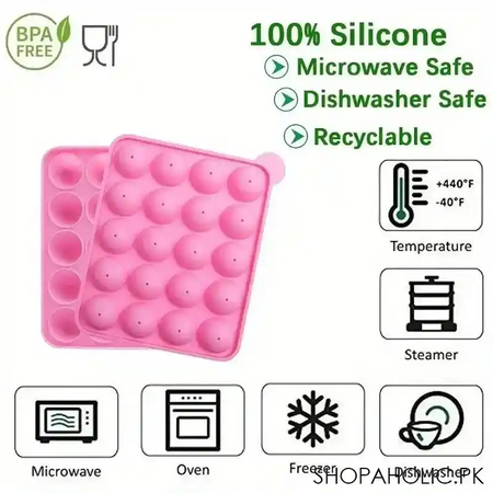 20 grid sillicone lollipop ice mold tray main image
