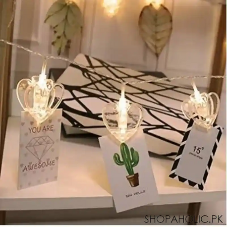 20 pcs heart shaped photo clip string lights image4