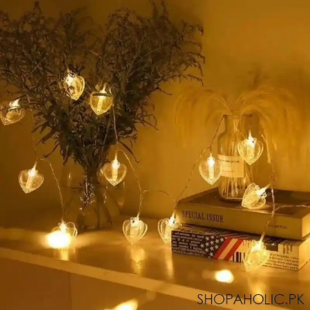 20 pcs heart shaped photo clip string lights image5