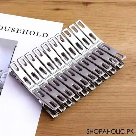 20 pegs stainless steel clothes clips main image