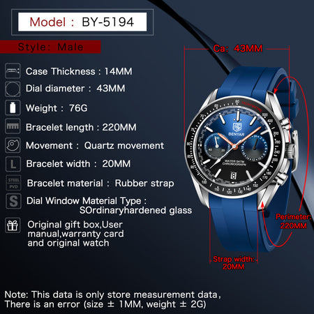 Benyar BY-5194 Progressive Chronograph Edition image 9