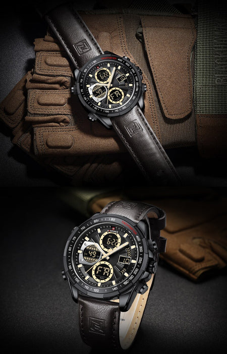 Overfly 9197 Naviforce Analog-Digital Dual Time Chronograph Watch image 6
