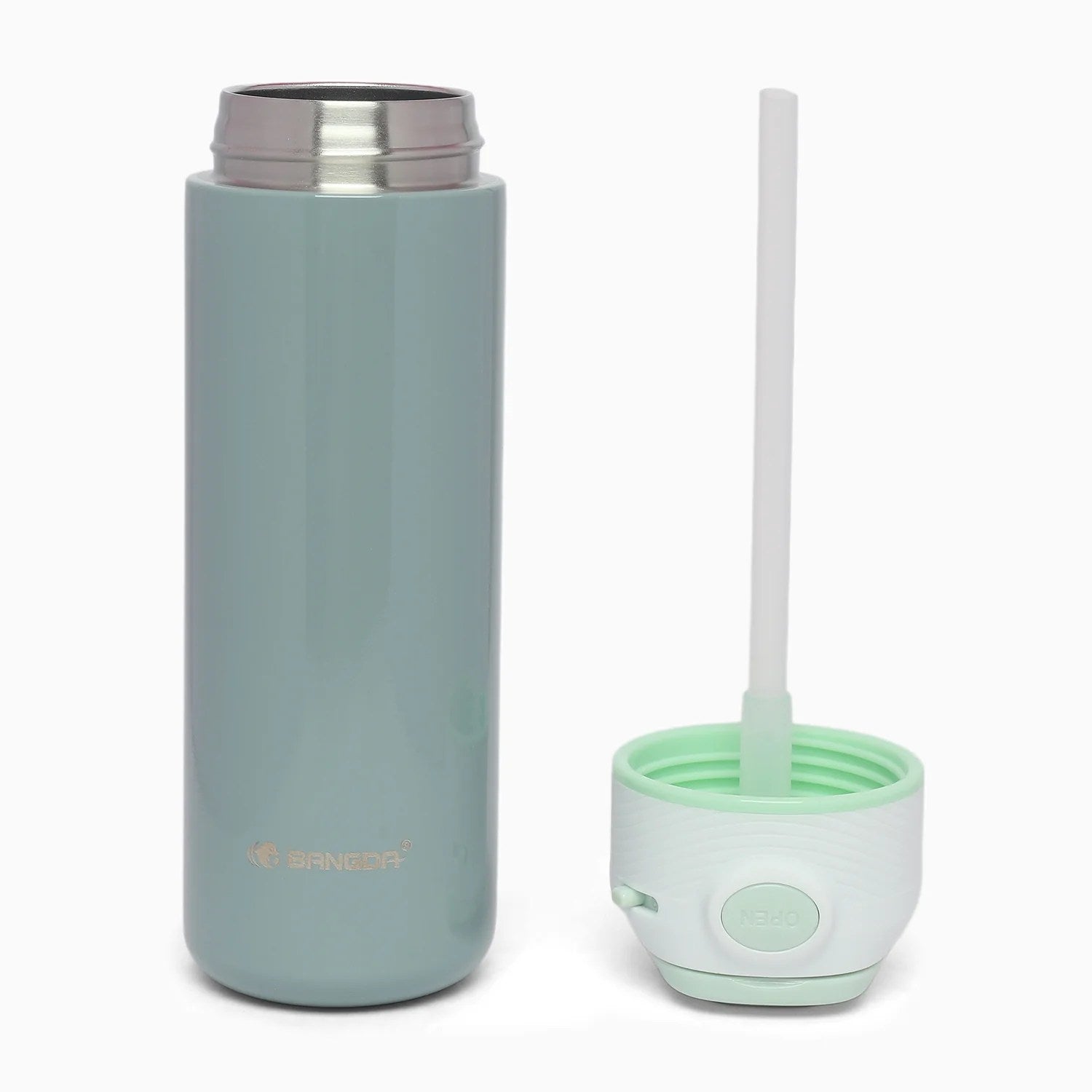 Premium quality vacuum stainless steel insulated sipper bottle lockable popup lid- 450ml image 2