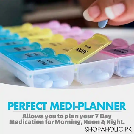 21 compartments pill organizer can be used 21 days or 3 times a day medication reminder boxes image2