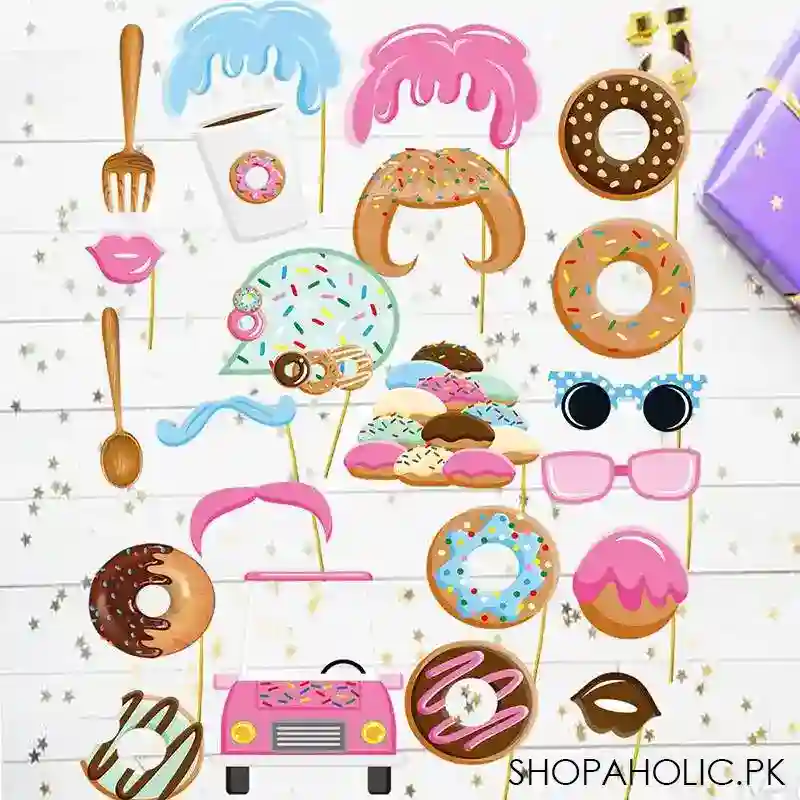 22 pcs donut birthday props main image