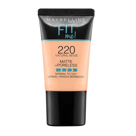 Maybelline New York Fit Me Matte + Poreless Liquid Foundation, 220, Natural Beige - Main Image