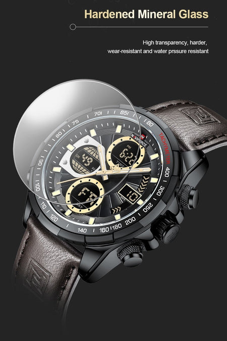 Overfly 9197 Naviforce Analog-Digital Dual Time Chronograph Watch image 8