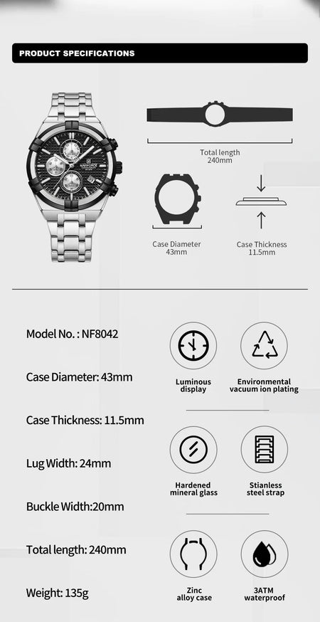 Naviforce NF-8042 Chronograph Edition New Arrival image 17