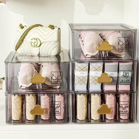 transparent drawer style storage box image 3