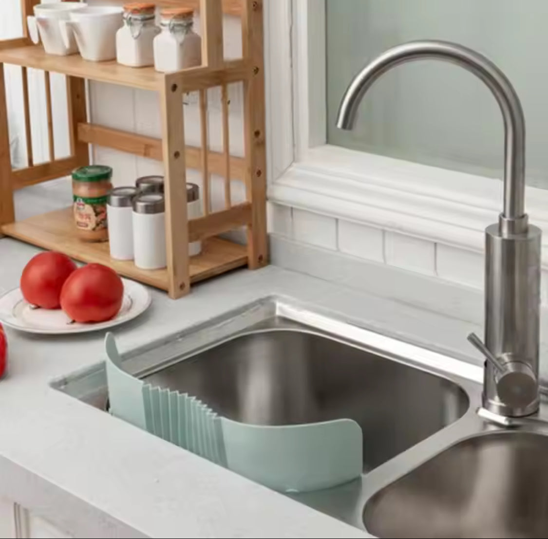 foldable kitchen sink water splash guard image 4