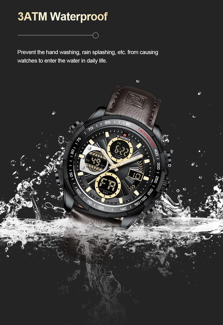 Overfly 9197 Naviforce Analog-Digital Dual Time Chronograph Watch image 9