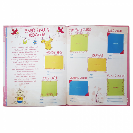 Baby Record Book For Girl