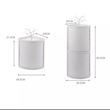 Emsa 360° Rotating Corner Bathroom Shelf – Wall-Mounted Storage Organizer image 3