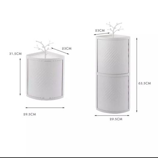 Emsa 360° Rotating Corner Bathroom Shelf – Wall-Mounted Storage Organizer image 3