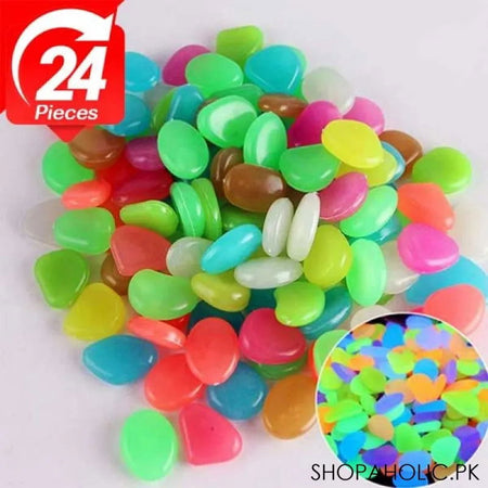 (24 Pieces) Glowing Stone for Aquarium, Indoor and Garden 