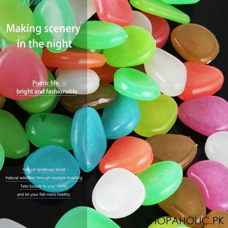 (24 Pieces) Glowing Stone for Aquarium, Indoor and Garden 