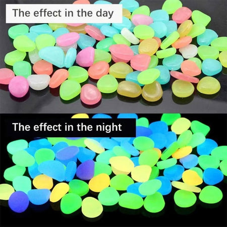 (24 Pieces) Glowing Stone for Aquarium, Indoor and Garden 