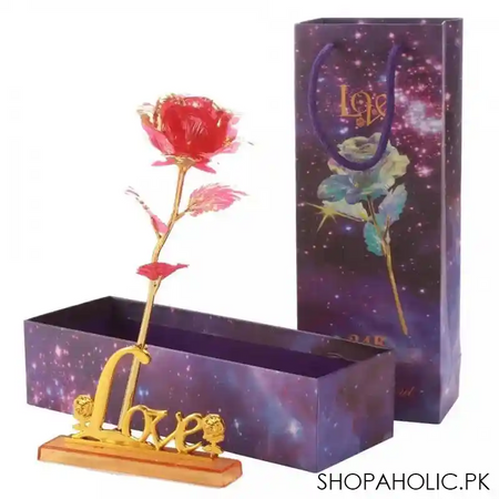 24k almunium foil plated gold rose image3