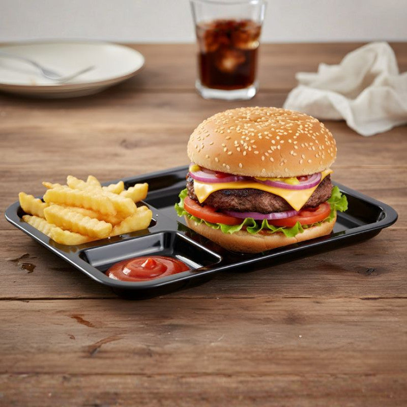 3 compartment food serving tray image 3