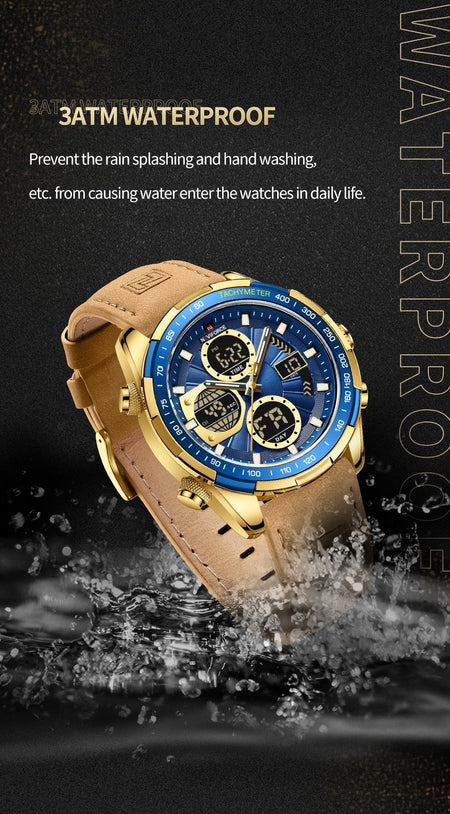 Overfly 9197 Naviforce Analog-Digital Dual Time Chronograph Watch image 9