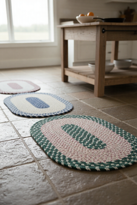 handmade oval shape doormats image 2