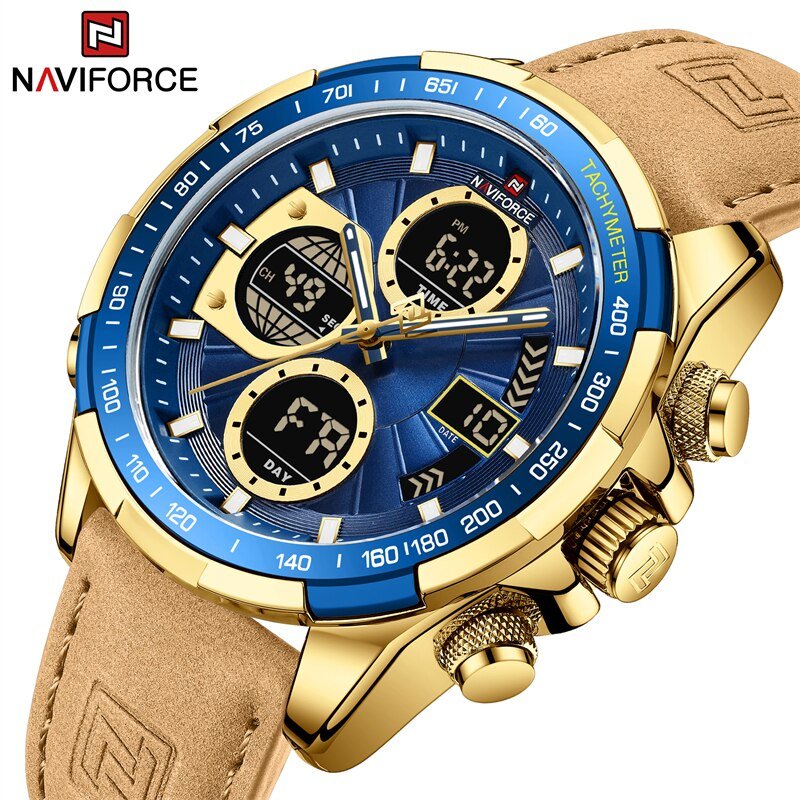 Overfly 9197 Naviforce Analog-Digital Dual Time Chronograph Watch main image