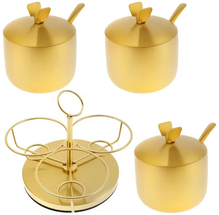 3pcs stainless steel seasoning jar with spoon image 4
