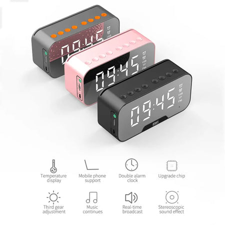 rechargeable alarm clock with speaker image 10