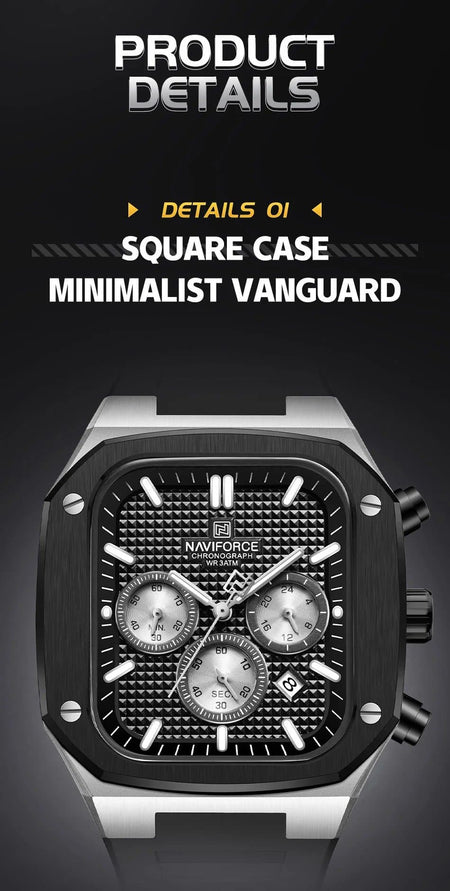 Naviforce NF-8037 Square Chronograph Edition image 11