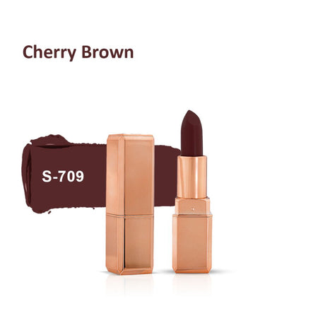 Swiss Miss Silk Vibrant Color Lipstick, 709 Cherry Brown, 5.1g - Image 6