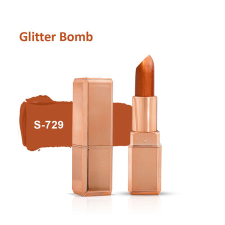 Swiss Miss Silk Vibrant Color Lipstick, 729 Glitter Bomb, 5.1g - Image 6
