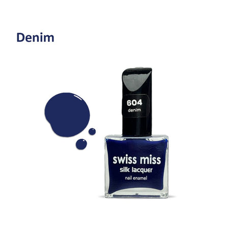 Swiss Miss Silk Lacquer Nail Enamel, 604 Denim - Image 3