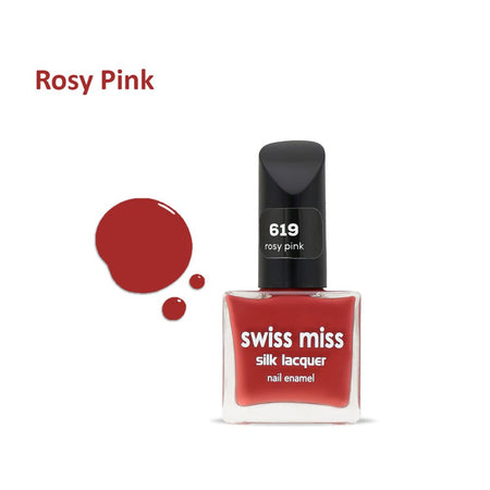 Swiss Miss Silk Lacquer Nail Enamel, 619 Rosy Pink - Image 3