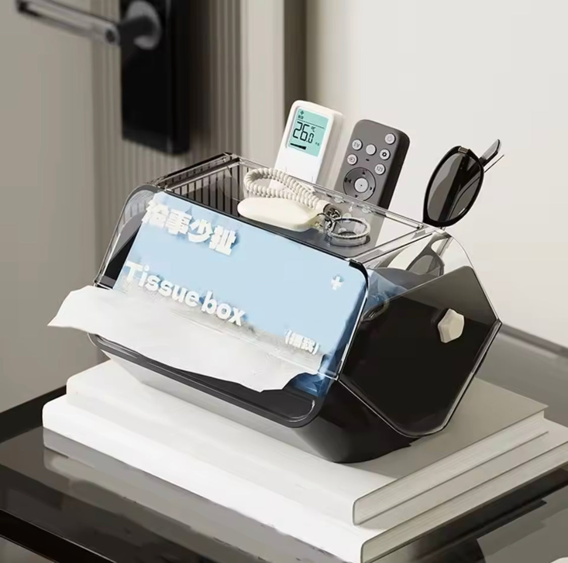 durable plastic anti slip tissue box image 3