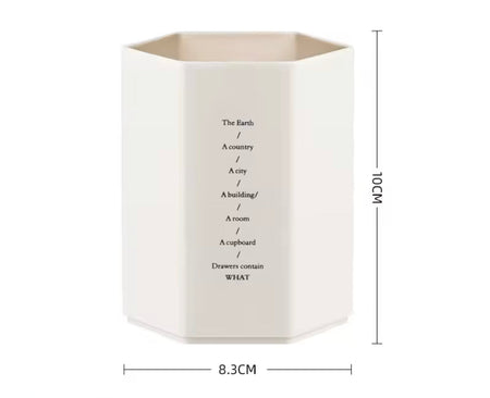 set of 3 hexagonal design pen holder image 7