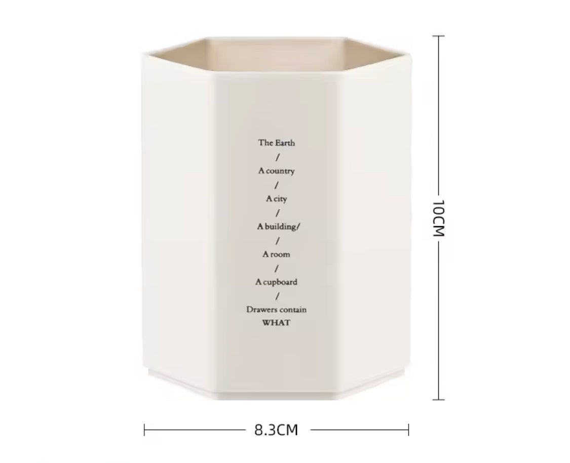 set of 3 hexagonal design pen holder image 7