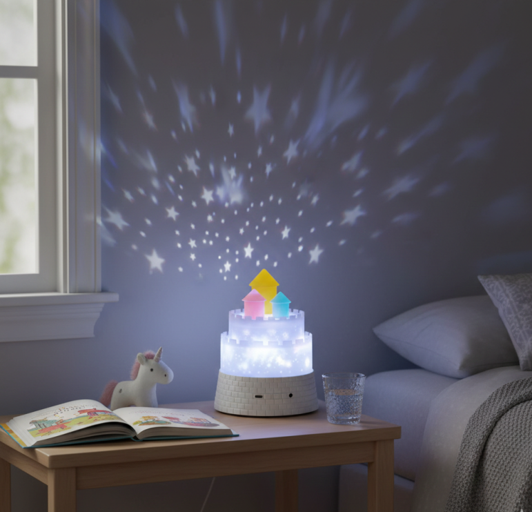 kids unicorn castle projector lamp main image