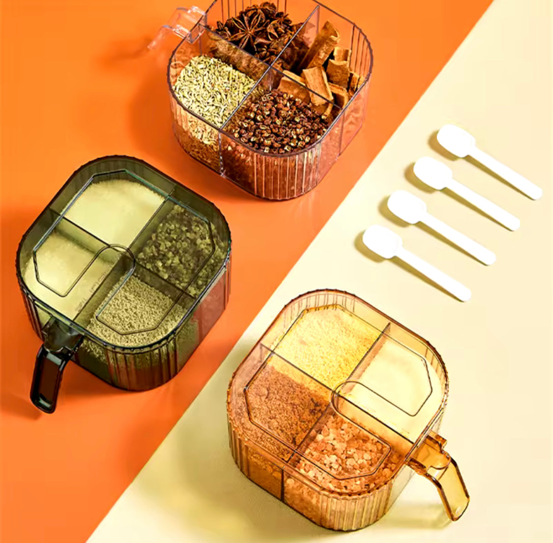 Four Compartment Seasoning Spice Box - image 2
