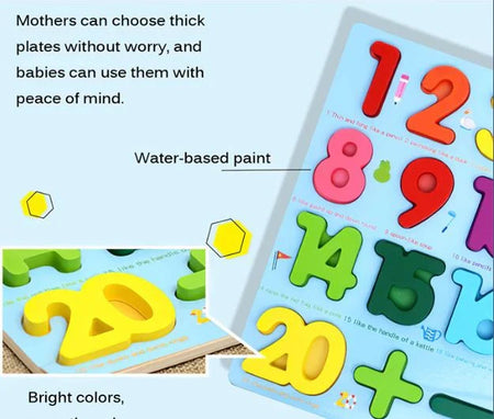 Chunky Number 123 Wooden Puzzle