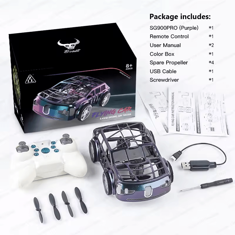2 in 1 RC Mini Car & Drone With Lights