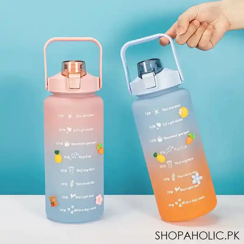 Buy 2L Large Capacity Water Bottle Straw Cup in Pakistan – Shopaholic.pk