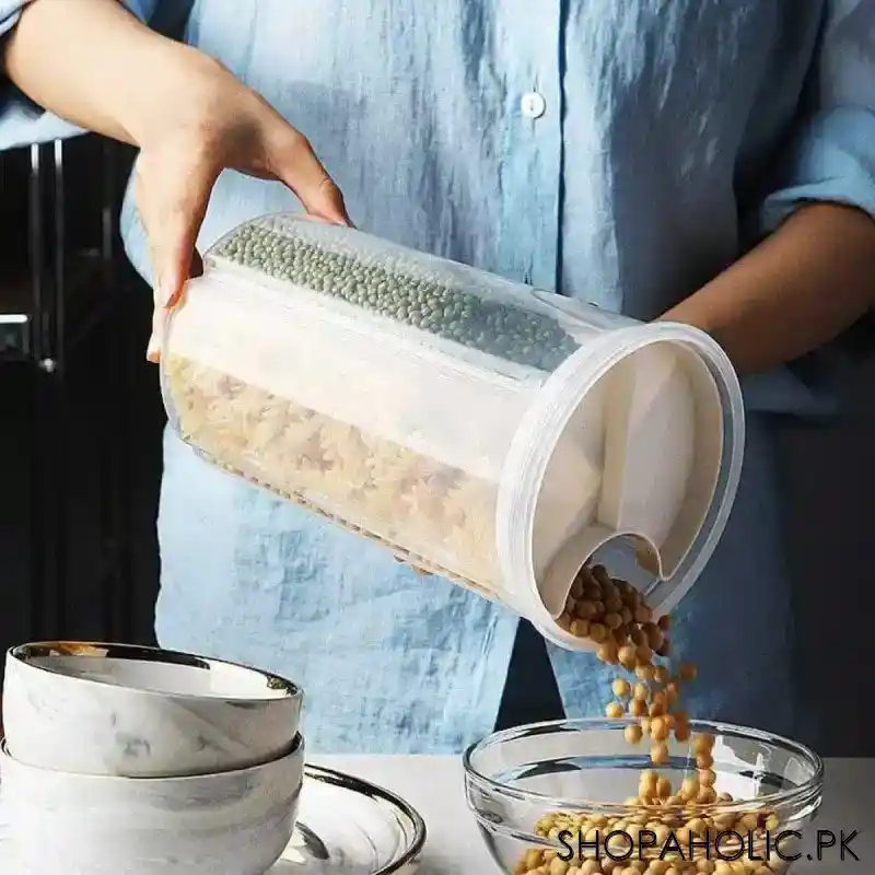 3 compartment food storage jar main image