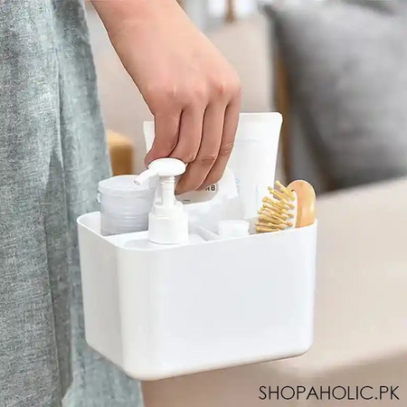 3 compartment multipurpose storage box with handle image2